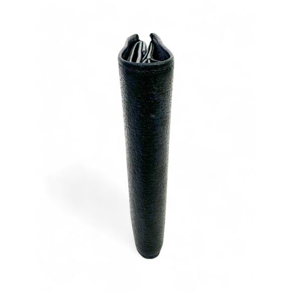 BVLGARI Vintage Blue & Black Leather Trifold Wallet - Picture 3 of 10